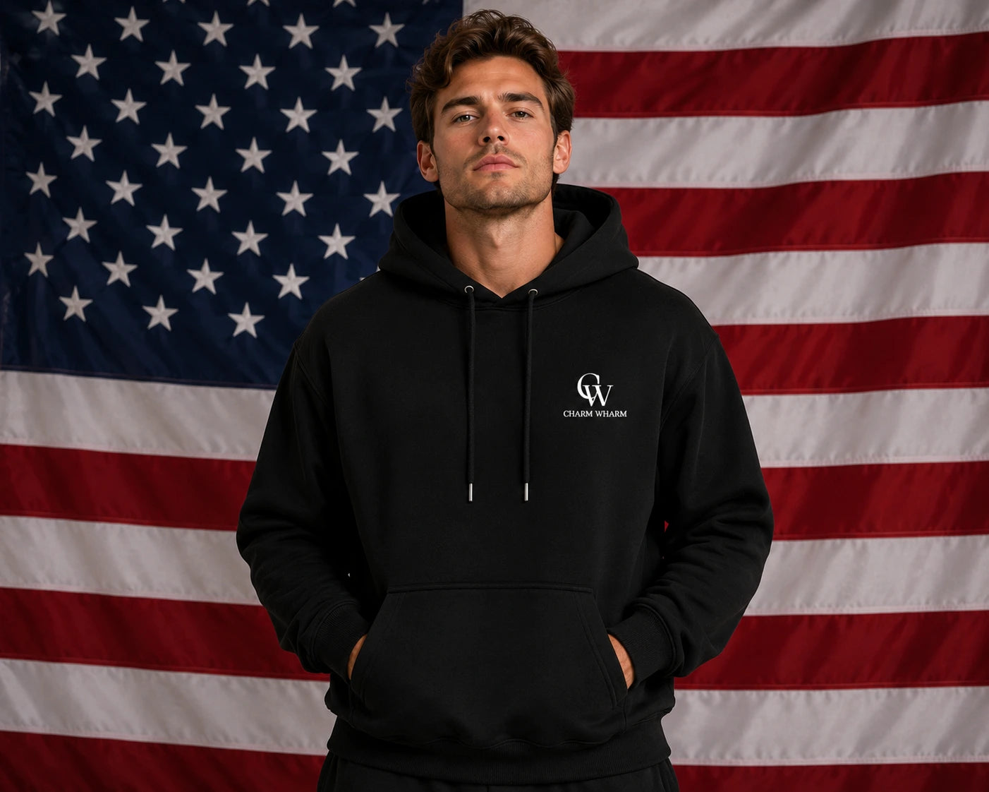 CHARM WHARM Men’s Fleece Hoodie Pullover