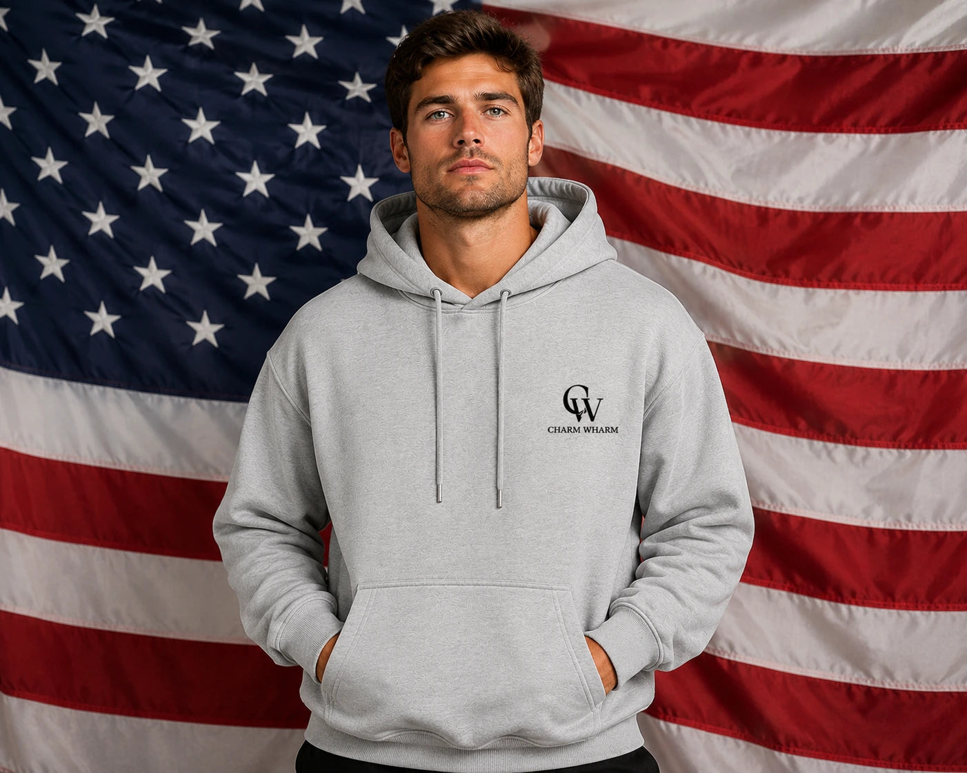 CHARM WHARM Men’s Fleece Hoodie Pullover