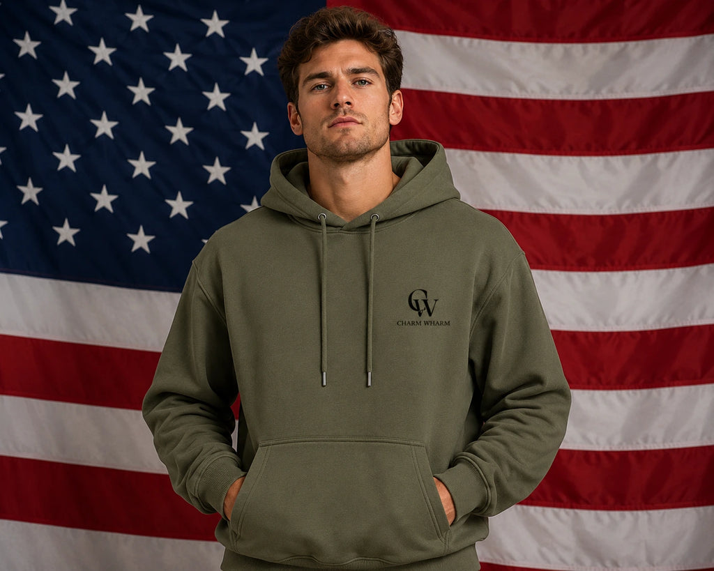 CHARM WHARM Men’s Fleece Hoodie Pullover