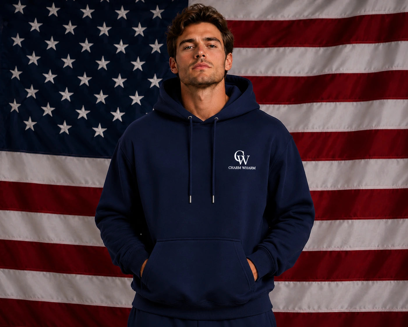 CHARM WHARM Men’s Fleece Hoodie Pullover